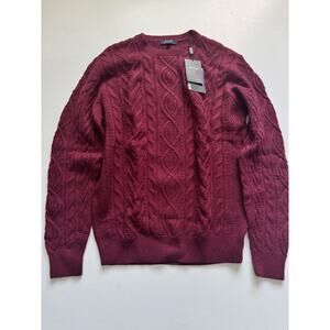 Spada Roma Italian Men's Size M Wool & Cashmere Blend Sweater cable knit